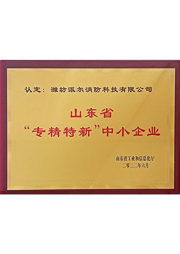 山东省专精特新中小企业